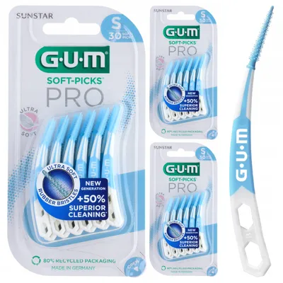 Immagine prodotto di GUM Soft-Picks Pro Small – Scovolini interdentali – formato piccolo – 3×30 pezzi