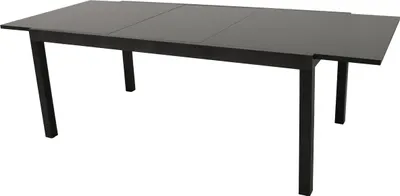 Produktbild von TPFGarden AUSZIEHTISCH Ashford 180/240x100cm - Gartentisch aus pulverbeschichtetem Aluminium, Farbe: anthrazit. Tischplatte aus Sicherheitsglas, schwarz. DasVerlängerungselement befindet sich zum Ausklappen unter der Tischplatte. BxTxH: 100x180/240x75 cm