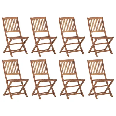 Immagine prodotto di vidaXL Sedie da giardino pieghevoli con cuscini 8 pz. Legno massiccio di acacia
