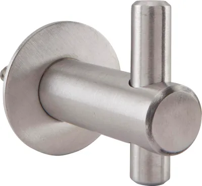 Produktbild von Mantelhaken Inti mit Platte ø 30 mm, Tiefe 42 mm, Edelstahl gebürstet