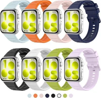 Productafbeelding van 8 stuks siliconen armbanden voor Huawei Watch Fit 5/Fit 5 Pro/Fit 4/Fit 4 Pro/Fit 3, verstelbare sport-reservearmband