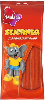 Produktbild von Malaco Stjerner Jordbaer 92g