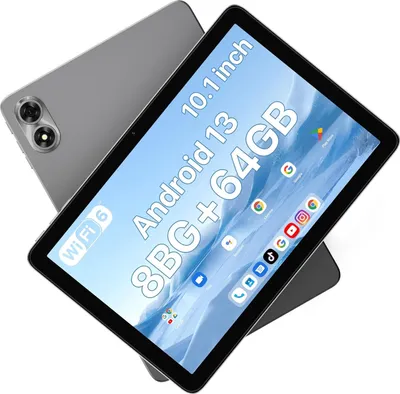 TAB 10.1 Zoll Tablet, Android 13 Tablet, 8GB RAM (4GB+4GB), 64GB ROM(1TB TF), Tablet Android, RK3562 Quad Core Gaming Tablet mit 6000 mAh Akku,8MP+8MP