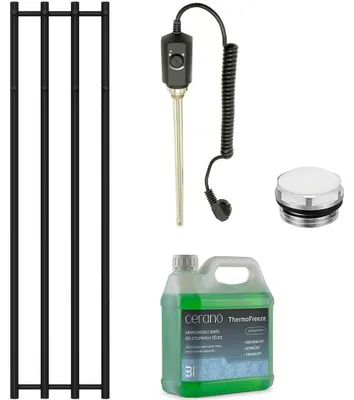 Immagine prodotto di Set di radiatori elettrici da bagno Bertini - 300W - nero opaco - 1400x351 mm