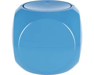 Produktbild von Spirella Kosmetikeimer 1 Liter Abfalleimer Schwingdeckeleimer Tischabfalleimer "Dice" Blau