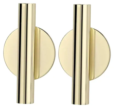 Produktbild von 2 Stück Wandvasen aus Metall für getrocknete Blumen, hängend, für Zuhause und Büro (gold)