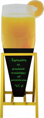 Obrázek produktu pro Zákaznická zátka reklamní stojan dřevěná tabule reklamní tabule reklamní tabule křída;Žlutý džus