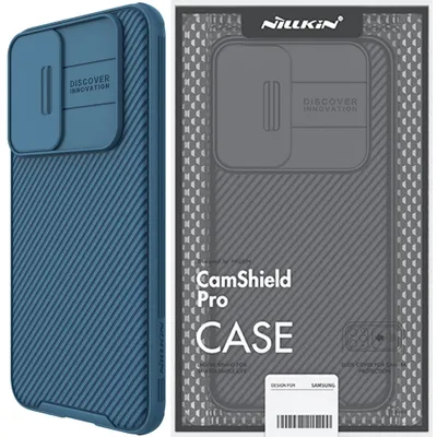 Zdjęcie produktu dla Nillkin Camshield Pro Case Pancerne Etui Pokrowiec Osłona Na Aparat Kamerę Samsung Galaxy S22+ (S22 Plus) Niebieski