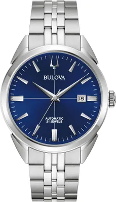 Produktbild von Bulova 96B425 Herrenuhr Automatik Sutton Stahl/Blau