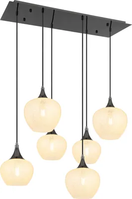 Produktbild von Globo Lighting Hängeleuchte Metall schwarz-chrom, 6x E27