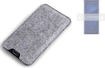 Produktbild von K-S-Trade Filz Handyhülle kompatibel mit ZTE Axon 41 Ultra 5G Schutzhülle Filztasche Filz Tasche Case Sleeve Handy Hülle Filzhülle grau
