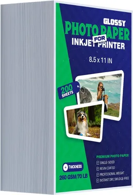 Obrázok produktu pre Fotografický papier A4 260 gsm, 200 listov, lesklý, pre tlač fotografií