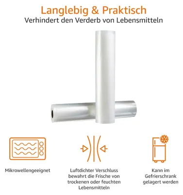 Productafbeelding van A. Basismodel, 30 cm x 600 cm, 2 rollen voor vacuümverpakking