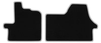 Produktbild von Fußmatten Velours Schwarz/Silber für Fiat Ducato III 2006-2014 Set 2-tlg