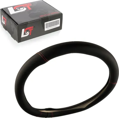 Produktbild von Lenkradbezug Ø 38x9 cm schwarz rot für SAAB für OPEL für VOLVO für VAUXHALL