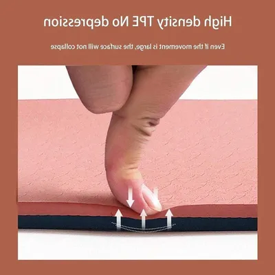 Dunne und leichte rutschfeste Yogamatte für Yoga, Pilates und Fitnessübungen (34 * 17 * 0.8)