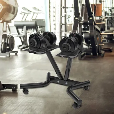 Produktbild von Hantelständer - Halterung für Hanteln - Gewichtshalter - Fitnessständer - Hantelhalter - Stabile Eisenkonstruktion