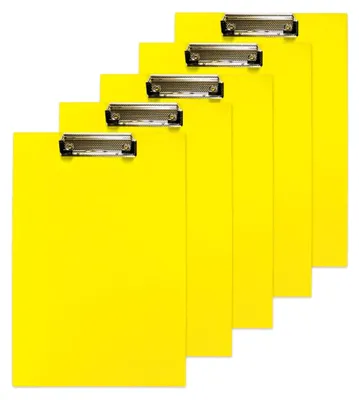 Produktbild von 10 Stück Klemmbretter DIN A4 Schreibunterlage (Gelb)