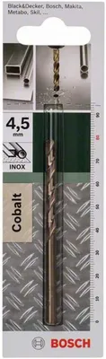 Produktbild von Bosch 2 609 255 070, Bohrer, 4,5 mm, 80 mm, Legierter Stahl, Eisenguss, Unlegierter Stahl, Edelstahl, 4,7 cm, 4,5 mm