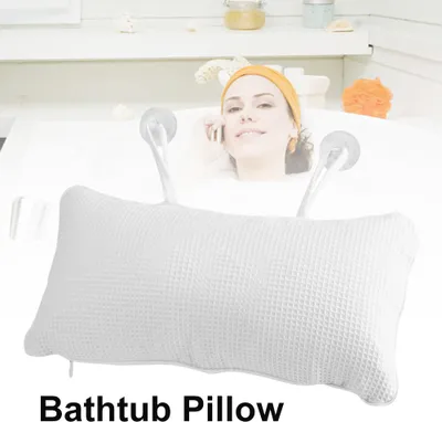 Produktbild von Aufblasbares Badezimmerkissen Badewanne Spa Bad Hals Ruhkissen mit Saugnäpfeln
