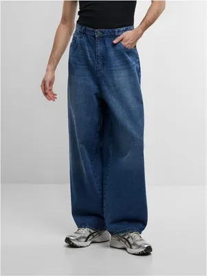 Obrázok produktu pre Pánské džíny Urban Classics Tapered Heavy Ounce Baggy Jeans middeepblue - 30