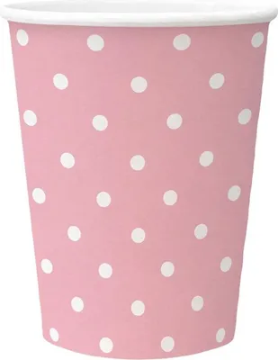 Produktbild von Einwegbecher PAW Pink Dots, 250 ml, 8 Stück