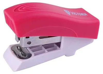 Produktbild von Heftgerät, Format 24/6, 26/6, für 12 Blatt, VICTORIA OFFICE, "Mini", rosa