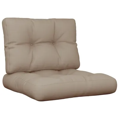 Obrázok produktu pre vidaXL Vankúš na paletu 2 ks Taupe Fabric