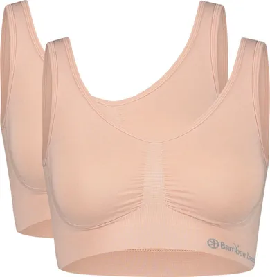 Produktbild von Bamboo Basics Nahtloser BH Nova - Nude - 2-Pack, Farbe:Nude, Größe:L
