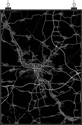 Produktbild von Mr. & Mrs. Panda Bild Würzburg DIN A1 - Geschenk, wanddruck, Stadt, drucke, Plakat, wanddeko, wandkunst, Dorf Karte Landkarte Map Stadtplan
