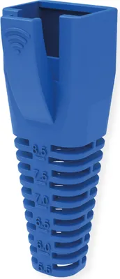 Produktbild von ROLINE Knickschutztülle für RJ-45, 10 Stck, blau