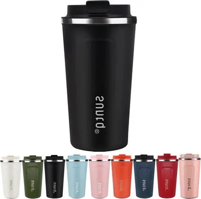 Immagine prodotto di Tazza da viaggio riutilizzabile nera da 510 ml, termica