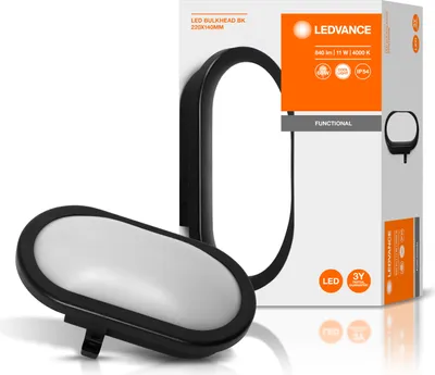 Zdjęcie produktu dla LEDVANCE 941001360, Oświetlenie zewnętrzne ścienne, Czarny, Kopolimer akrylonitrylo-butadieno-styrenowy (ABS), Poliwęglan (PC), IP54, Wejście, Fasada, II