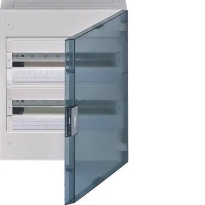 Produktbild von HAGER vega Verteiler Aufputz 2x18 IP40 Tür transparentne VB218TB