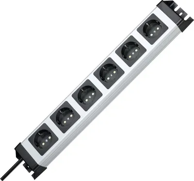 Produktbild von Kopp POWERversal, IP20, Schwarz, Grau, 6 AC-Ausgänge, 3600 W, 16 A, 250 V