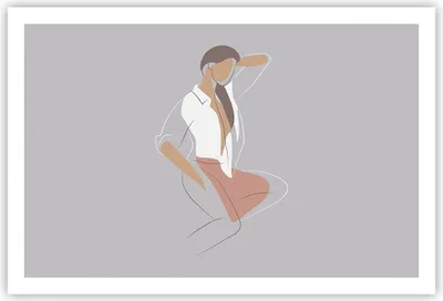 Produktbild von Poster - Poster ohne Rahmen - Frau Grafik Modern - 91,5x61 cm - Wand Bild - Wanddeko - Wandbilder - Kunstposter - Wandposter - Bilder - Kunstdruck - Wanddekoration - Wandbild - P2XAA91x61-4266