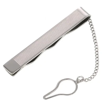 Produktbild von DonDon® Herren Krawattenklammer Krawattennadel – silber gemustert