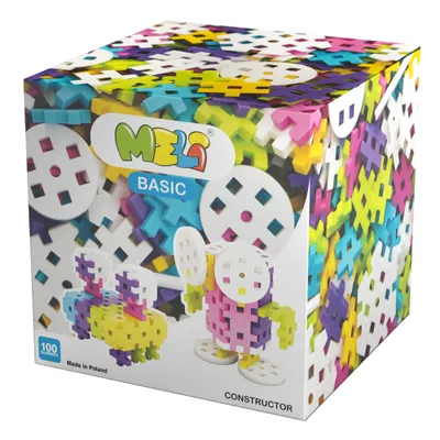 Obrázok produktu pre Meli Basic Constructor Pink 100 stavebníc Plastové stavebnice