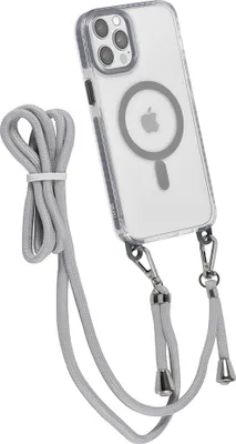 Immagine prodotto di Custodia posteriore TUNIQ per iPhone 12 Pro Max - cordino da collo - Magsafe - Grigio