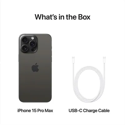 Produktbild von Apple iPhone 15 Pro Max , 17 cm (6.7"), 2796 x 1290 Pixel, 256 GB, 48 MP, iOS 17, Titan, Schwarz