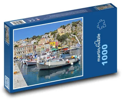 Zdjęcie produktu dla Puzzle 1000 Port Symi w Grecji - martinpuzzle
