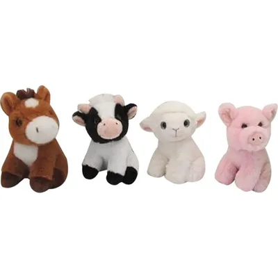 Produktbild von Plüsch Farmtiere 13cm 4fach sortiert