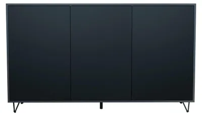 Produktbild von InnoFurn Sideboard Elisa, 3 Türen, Push-to-Open, Anthrazit matt/Schwarz matt, 152,5 x 90,5 x 37 cm