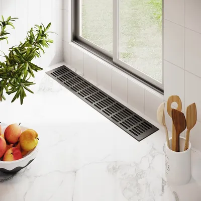 Produktbild von MS Beschläge Lüftungsgitter Anthrazit RAL7016 Stegblech 100mm Belüftungsgitter Aluminium 800mm