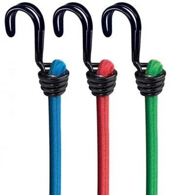 Image de Unyqoos® : Lot de 3 sangles élastiques avec crochets, 60 cm – Fixation sûre pour le transport et le stockage