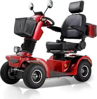 Produktbild von Urban Hopper Senior Seniorenmobile 48V 20Ah 500 Watt 60km Vierrad Roller, Höchstgeschwindigkeit:15 km/h, Fahrzeugfarbe:Rot