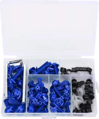 Immagine prodotto di 158pcs/set universale di raffreddamento bulloni Bolt guarnizione Kit chiave moto accessorioBlu blu