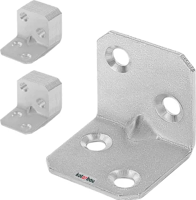 Obrázek produktu pro KOTARBAU® sada 25 úhelníků 25 x 25 x 25 mm ocelové korálkové konzoly montážní otvory nábytková konzola pozinkovaná konzola pro těžké dřevo montážní konzola pro židle