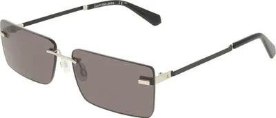 Produktbild von Stilvolle Damen-Sonnenbrille: Schwarz, Metallgestell, Rauchgläser