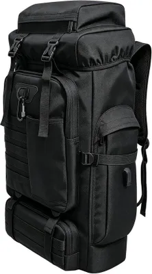 Produktbild von 80-Liter wasserdichter Rucksack für Damen und Herren, leichter Molle-Rucksack für Camping und Wandern, großer 100-Liter-Outdoor-Reise-Tagesrucksack